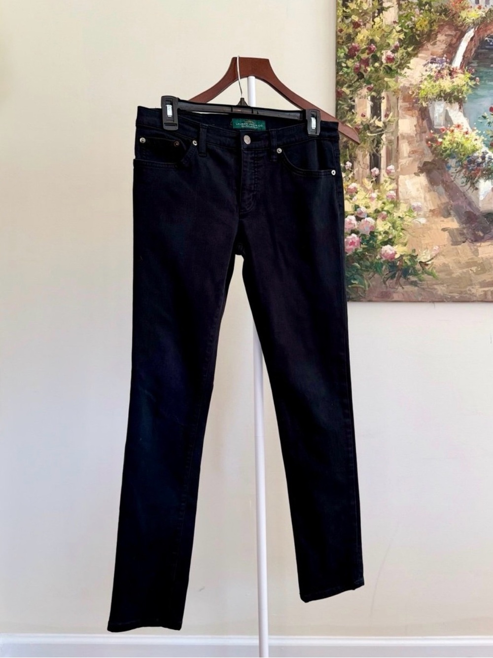 Lauren Ralph Lauren Black Denim Jeans Women’s Size 6 Classic Elegant